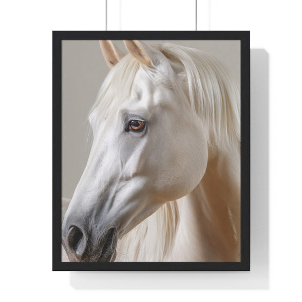 Elegant Horse Portrait Framed Art, Wall Decor, Home Decor, Equestrian Gift, Modern Wall Art