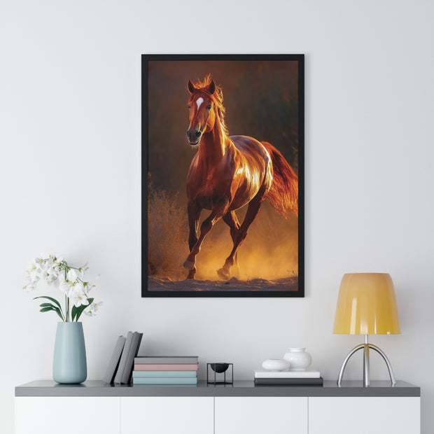 Majestic Horse Framed Poster, Equine Wall Art, Rustic Home Decor, Animal Lover Gift, Equestrian Decor, Farmhouse Wall Art
