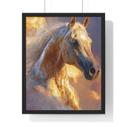 Stunning Horse Artwork Vertical Framed Poster, Horse Lovers Gift, Equestrian Home Decor, Animal Wall Art, Unique Gift Idea