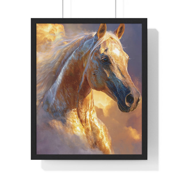 Stunning Horse Artwork Vertical Framed Poster, Horse Lovers Gift, Equestrian Home Decor, Animal Wall Art, Unique Gift Idea