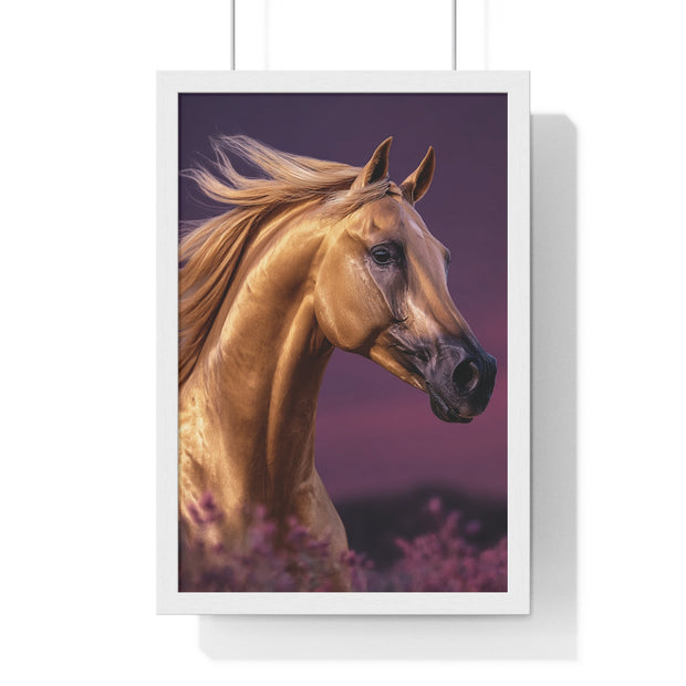 Majestic Horse Framed Poster | Equine Art Print for Home Decor | Ideal Gift for Horse Lovers, Equestrian Decor, Wall Art
