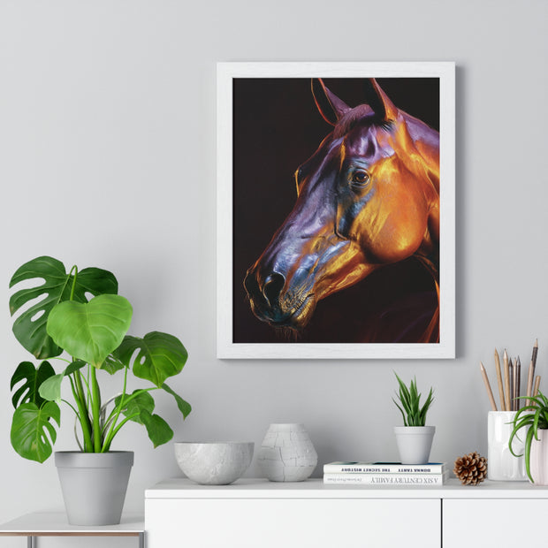 Stunning Horse Wall Art - Vertical Framed Poster, Equestrian Decor, Animal Lover Gift, Home and Office Wall Decor, Unique Art Piece