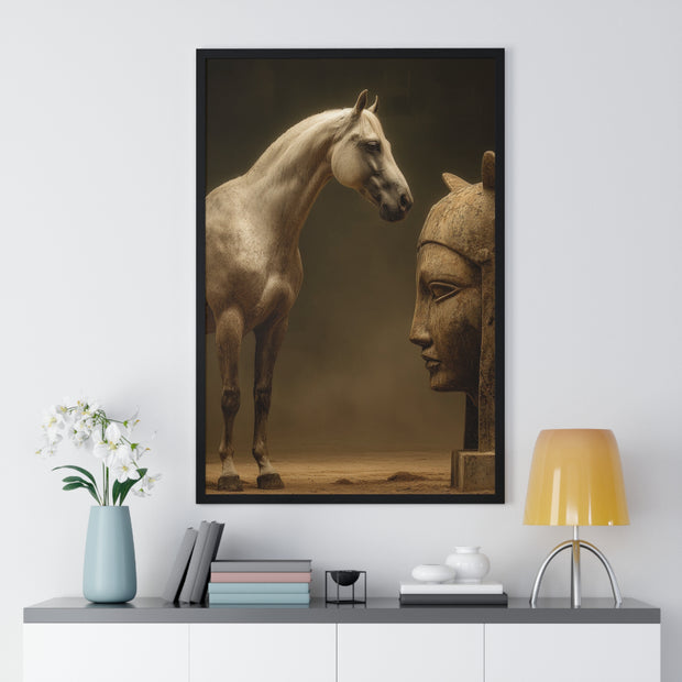 Elegant Equine Art Poster, Horse Wall Decor, Framed Horse Photography, Animal Lover Gift, Home Office Art, Equestrian Decor