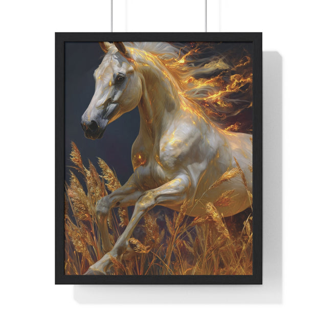 Majestic Horse Framed Art Print - Equestrian Decor, Nature Wall Art, Horse Lover Gift, Home Decoration, Animal Poster