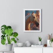 Majestic Horse Vertical Framed Poster | Elegant Horse Wall Art, Home Decor, Equine Lover Gift, Nature-Inspired Decoration, Animal Art Print