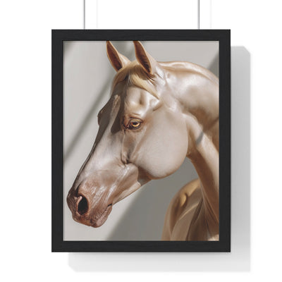 Elegant Horse Framed Poster, Art Decor, Animal Wall Art, Horse Lover Gift, Home Interior, Equine Photography
