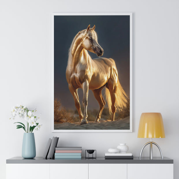 Majestic Horse Framed Poster, Equine Wall Art, Elegant Home Decor, Gift for Horse Lovers, Unique Nature Art, Horse Lover's Gift