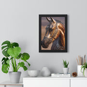 Horse Portrait Wall Art, Elegant Horse Framed Print, Equestrian Home Decor, Animal Lover Gift, Rustic Farmhouse Decor