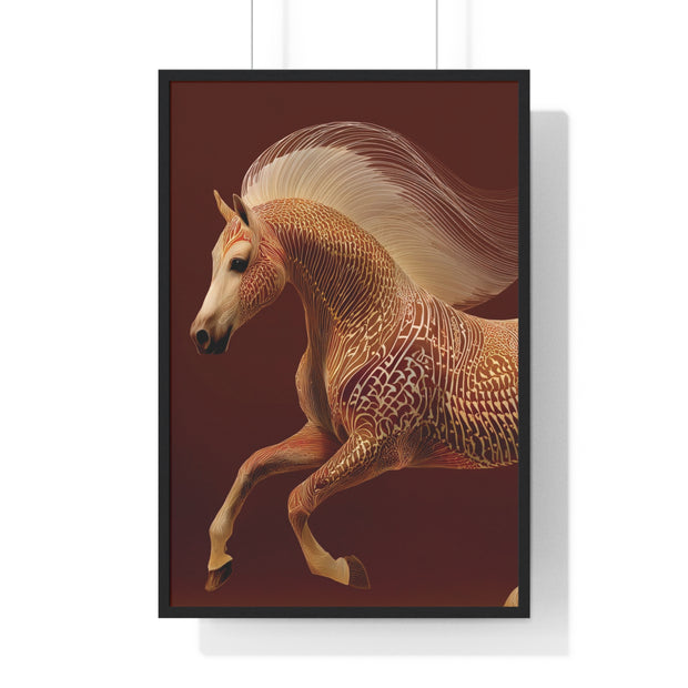 Majestic Horse Art Print, Vertical Framed Poster, Horse Decor, Equestrian Gift, Wall Art for Home, Animal Lover Decoration