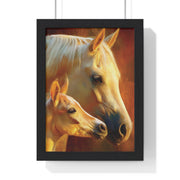 Elegant Horse Art Print, Framed Horse Poster, Equine Wall Decor, Animal Lover Gift, Cozy Home Decoration