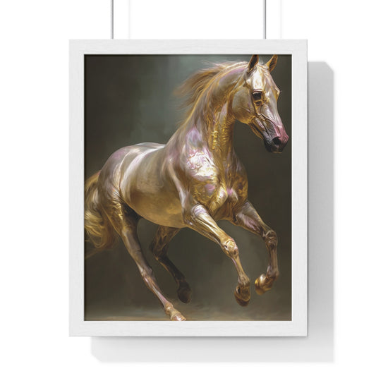 Elegant Horse Art Print, Horse Lover Gift, Wall Decor for Equestrians, Inspirational Home Art, Vertical Framed Horse Poster