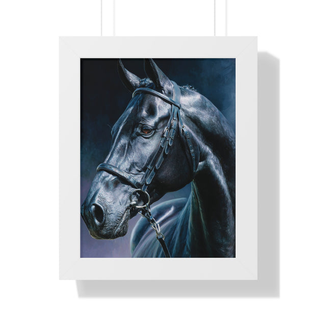 Elegant Horse Art Framed Vertical Poster | Horse Lover Gift, Home Decor, Animal Wall Art, Equestrian Decor, Unique Art Piece