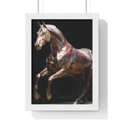 Elegant Horse Art Print, Home Decor, Equestrian Wall Art, Gift for Horse Lovers, Framed Poster Decoration