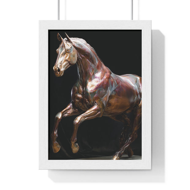 Elegant Horse Art Print, Home Decor, Equestrian Wall Art, Gift for Horse Lovers, Framed Poster Decoration