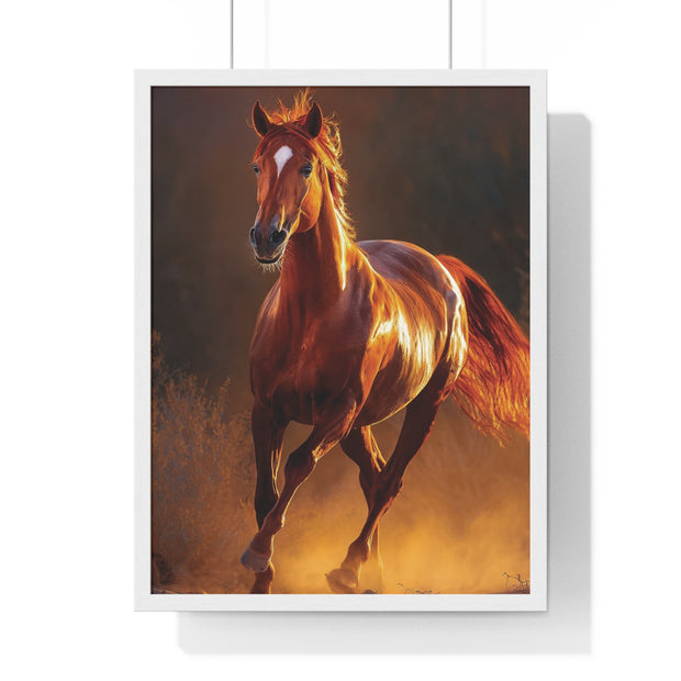 Majestic Horse Framed Poster, Equine Wall Art, Rustic Home Decor, Animal Lover Gift, Equestrian Decor, Farmhouse Wall Art