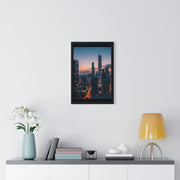 Urban Skyline Framed Poster, Wall Art, City Decor, Home Aesthetic, Modern Living, Gift for Housewarming, Minimalist Design