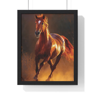 Majestic Horse Framed Poster, Equine Wall Art, Rustic Home Decor, Animal Lover Gift, Equestrian Decor, Farmhouse Wall Art