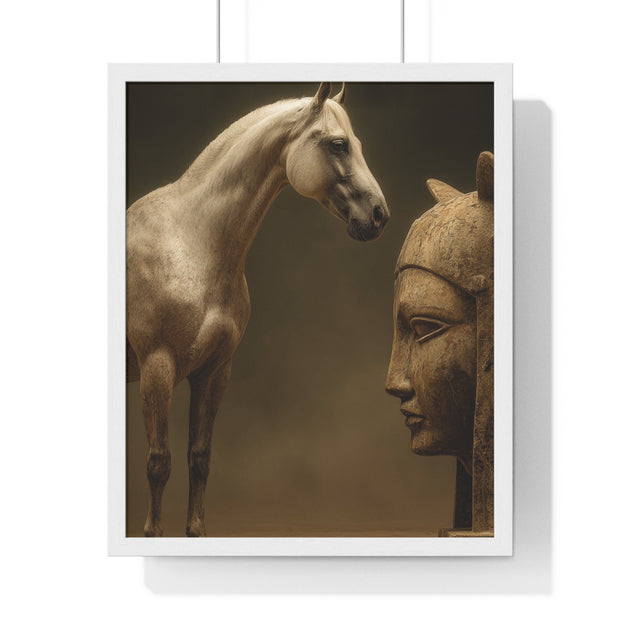Elegant Equine Art Poster, Horse Wall Decor, Framed Horse Photography, Animal Lover Gift, Home Office Art, Equestrian Decor