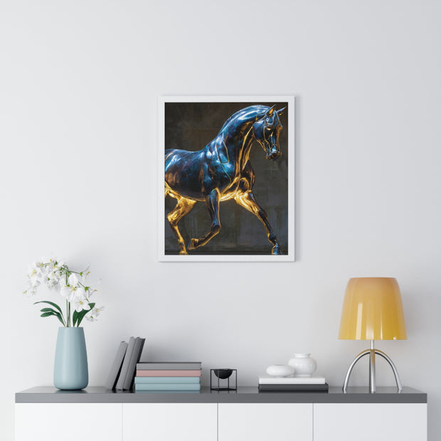 Elegant Horse Framed Wall Art Print, Modern Home Decor, Equestrian Decor, Gallery Wall Art, Horse Lover Gift