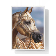 Elegant Horse Portrait Framed Poster, Wall Art Decor, Equestrian Gift, Home Decoration, Living Room Art, Animal Lover's Gift