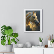 Majestic Horse Vertical Framed Poster, Equine Art, Home Decor, Gift for Horse Lovers, Animal Lovers Wall Art