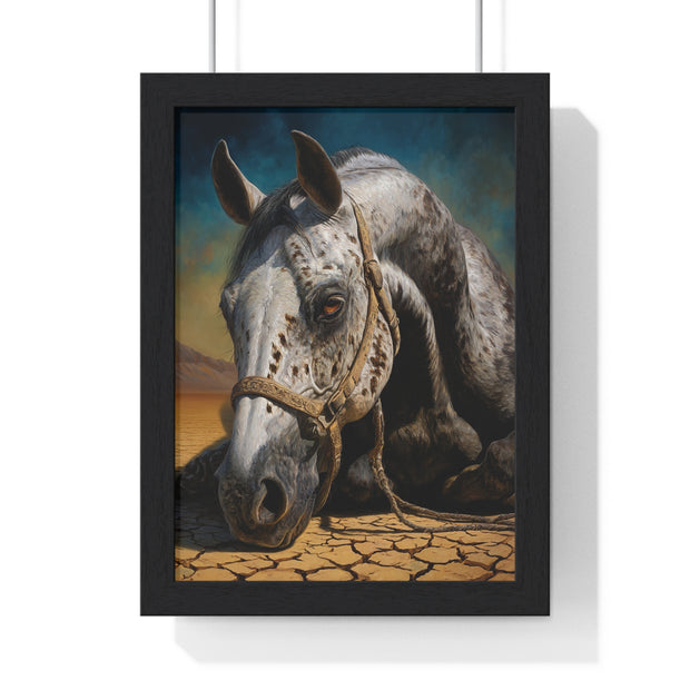 Stunning Horse Art Print, Vertical Framed Poster, Equestrian Decor, Animal Lover Gift, Rustic Home Art, Western Wall Art