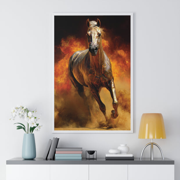 Majestic Horse Framed Poster | Wall Art for Animal Lovers, Equestrian Home Decor, Gift for Horse Enthusiasts, Motivational Art, Equine Decor