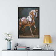Elegant Horse Art Print, Vertical Framed Poster, Equine Wall Decor, Horse Lover Gift, Home Office Decoration, Animal Art