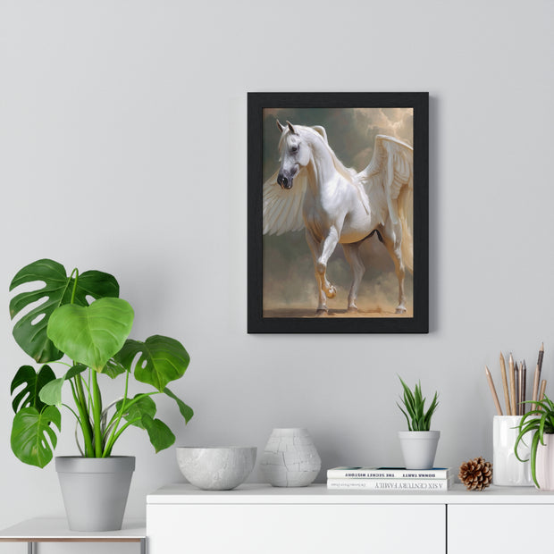 Whimsical Winged Horse Art Print, Fantasy Wall Decor, Fairy Tale Decor, Horse Lovers Gift, Magical Home Accent