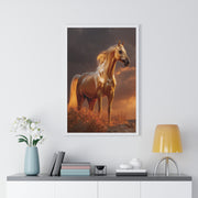 Majestic Horse Vertical Framed Poster | Equestrian Art | Home Decor | Art Print for Horse Lovers | Gift for Animal Enthusiasts