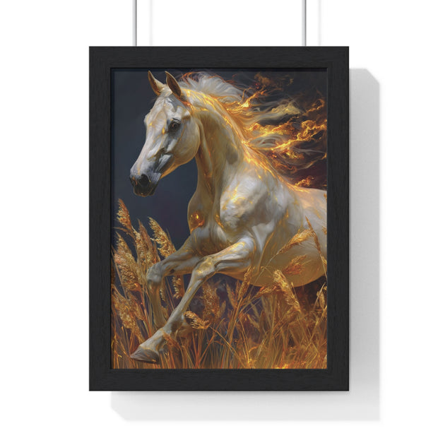 Majestic Horse Framed Art Print - Equestrian Decor, Nature Wall Art, Horse Lover Gift, Home Decoration, Animal Poster