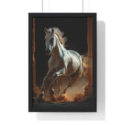 Majestic Horse Framed Poster Art, Equestrian Wall Decor, Farmhouse Style Home Decor, Gift for Horse Lovers, Equine Themed Artwork