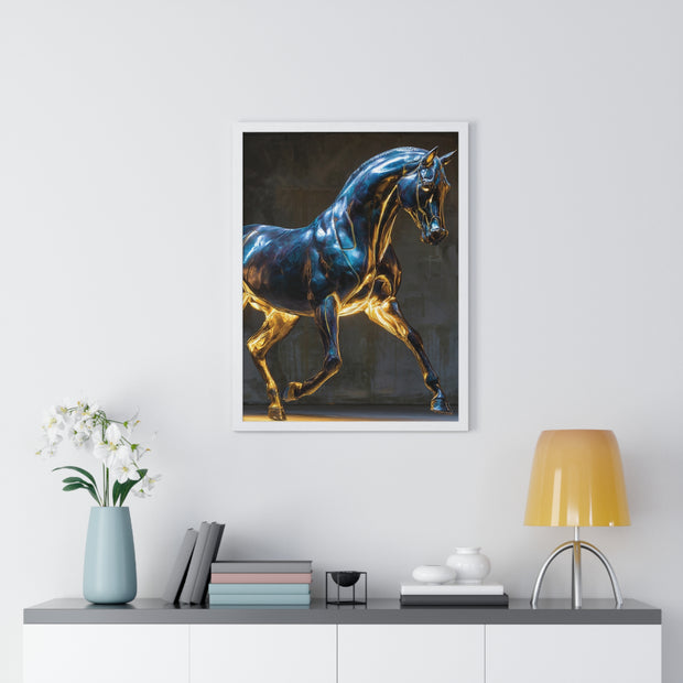 Elegant Horse Framed Wall Art Print, Modern Home Decor, Equestrian Decor, Gallery Wall Art, Horse Lover Gift