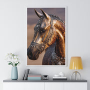 Horse Portrait Wall Art, Elegant Horse Framed Print, Equestrian Home Decor, Animal Lover Gift, Rustic Farmhouse Decor