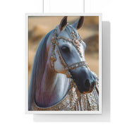 Elegant Horse Framed Art Print, Equine Wall Decor, Horse Lover Gift, Bohemian Home Decor, Nature-Inspired Wall Art