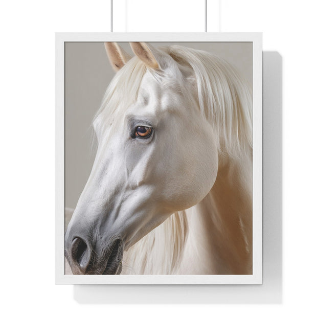 Elegant Horse Portrait Framed Art, Wall Decor, Home Decor, Equestrian Gift, Modern Wall Art