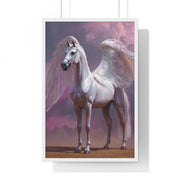 Majestic Winged Horse Wall Art, Fantasy Home Decor, Gift for Animal Lovers, Dreamy Artwork, Enchanted Living Room Accent