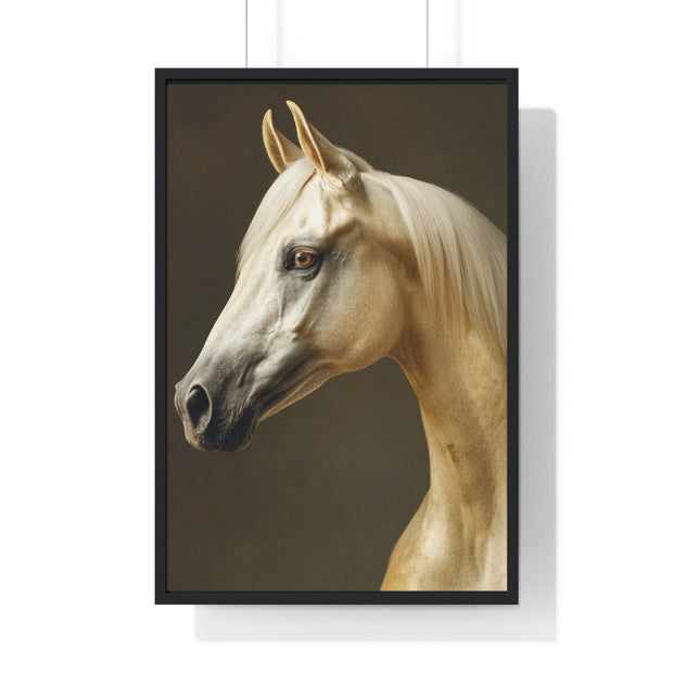 Elegant Horse Framed Poster | Modern Wall Art | Equine Decor | Horse Lover Gift | Farmhouse Decor | Art for Animal Enthusiasts