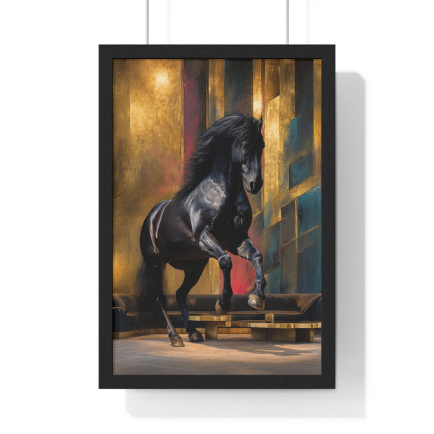 Elegant Horse Art Print, Framed Wall Decor, Equine Painting, Home Office Decor, Animal Lover Gift, Birthday, Anniversary, Christmas