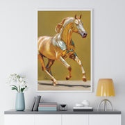 Elegant Horse Art Print, Vertical Framed Poster, Equine Decor, Modern Wall Art, Animal Lover Gift, Home Office Decoration