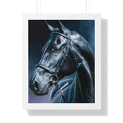 Elegant Horse Art Framed Vertical Poster | Horse Lover Gift, Home Decor, Animal Wall Art, Equestrian Decor, Unique Art Piece