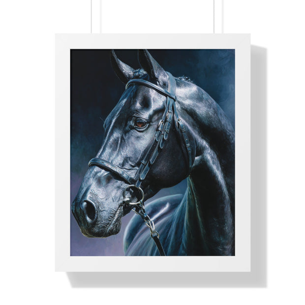 Elegant Horse Art Framed Vertical Poster | Horse Lover Gift, Home Decor, Animal Wall Art, Equestrian Decor, Unique Art Piece