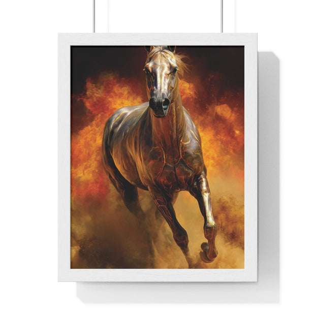 Majestic Horse Framed Poster | Wall Art for Animal Lovers, Equestrian Home Decor, Gift for Horse Enthusiasts, Motivational Art, Equine Decor