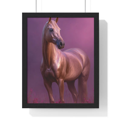 Elegant Horse Framed Wall Art, Equine Decor, Home Decoration, Horse Lover Gift, Nature Artwork for Living Room