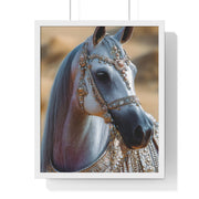 Elegant Horse Framed Art Print, Equine Wall Decor, Horse Lover Gift, Bohemian Home Decor, Nature-Inspired Wall Art