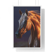 Elegant Horse Art Print, Vertical Framed Poster, Equestrian Decor, Horse Lover Gift, Home Wall Art, Animal Themed Decoration