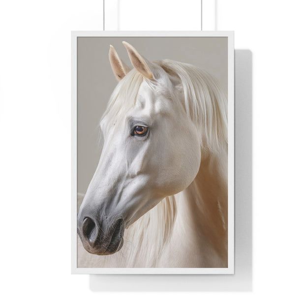 Elegant Horse Portrait Framed Art, Wall Decor, Home Decor, Equestrian Gift, Modern Wall Art