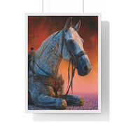 Elegant Horse Vertical Framed Poster - Art Print for Horse Lovers, Home Decor, Gift, Animal Wall Art, Nature Enthusiasts