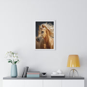 Majestic Horse Vertical Framed Poster, Animal Wall Art, Home Décor, Equestrian Gifts, Nature Lover Print, Office Decoration