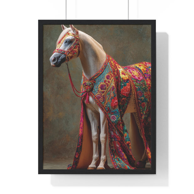 Vibrant Horse Art Print, Elegant Wall Decor, Farmhouse Style Home Decor, Gift for Horse Lovers, Equestrian Artwork